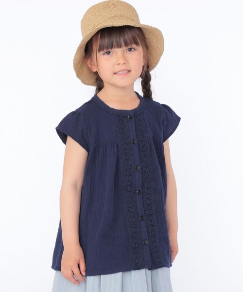 SHIPS KIDS(シップスキッズ)/SHIPS KIDS:100～130cm / ガーゼ×レース ブラウス/img11