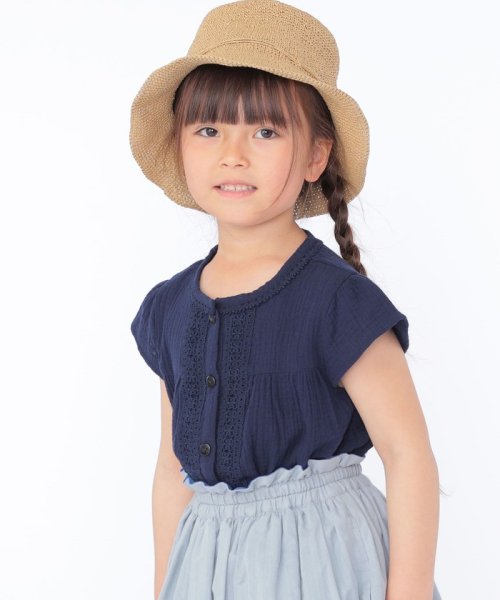 SHIPS KIDS(シップスキッズ)/SHIPS KIDS:100～130cm / ガーゼ×レース ブラウス/img12