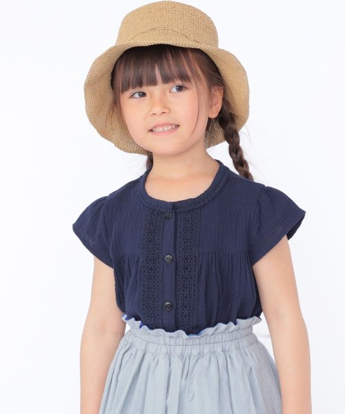 SHIPS KIDS(シップスキッズ)/SHIPS KIDS:100～130cm / ガーゼ×レース ブラウス/img13