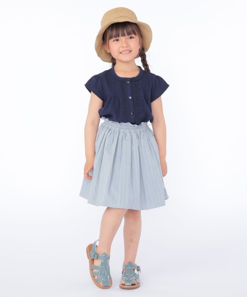 SHIPS KIDS(シップスキッズ)/SHIPS KIDS:100～130cm / ガーゼ×レース ブラウス/img16