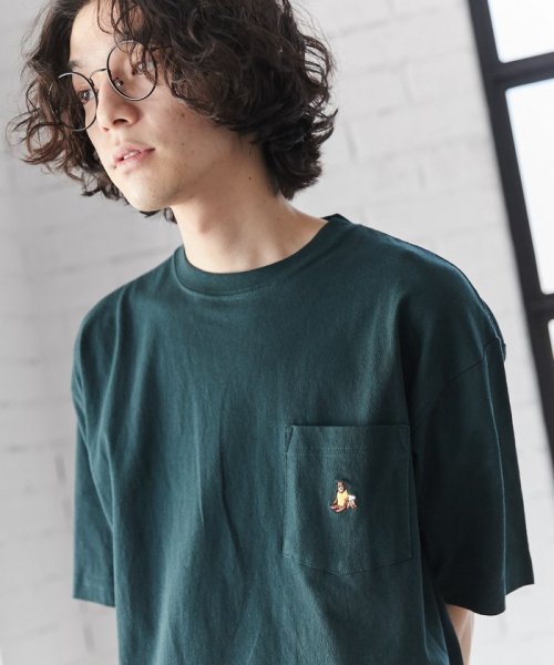 セール】ベアーワンポイント刺繍Tシャツ(505243367) | coen(coen  