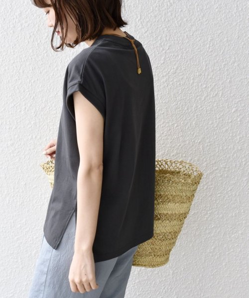 SHIPS WOMEN(シップス　ウィメン)/* オーガニックコットン フレンチスリーブ スリット TEE 24SS ◇/img45