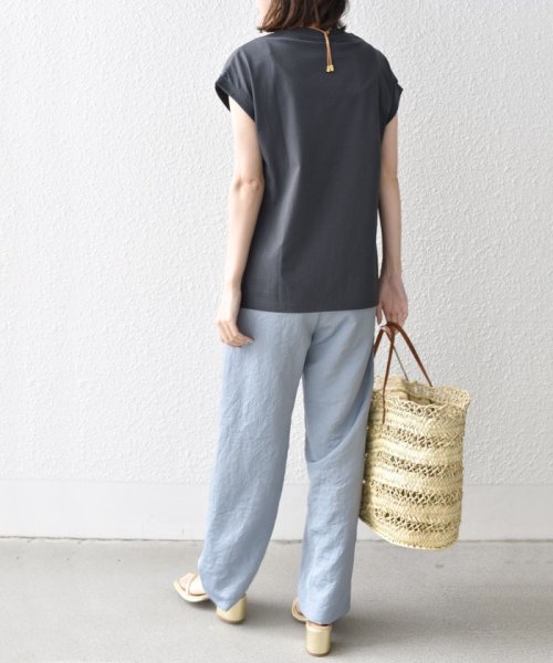 SHIPS WOMEN(シップス　ウィメン)/* オーガニックコットン フレンチスリーブ スリット TEE 24SS ◇/img49