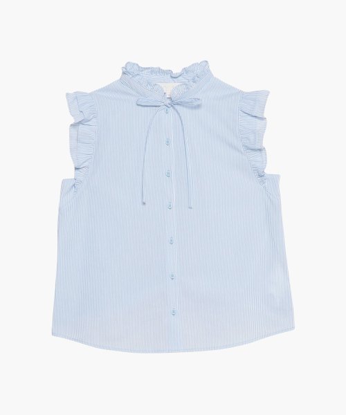 To b. by agnes b. OUTLET(トゥー　ビー　バイ　アニエスベー　アウトレット)/【Outlet】 WU33 CHEMISE ストライプフリルブラウス/img01