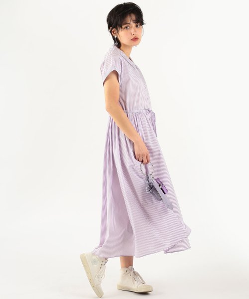 To b. by agnes b. OUTLET(トゥー　ビー　バイ　アニエスベー　アウトレット)/【Outlet】WU09 ROBE ニューストライプコットンロングロブ/img02