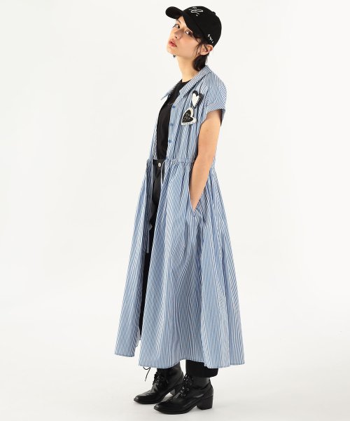 To b. by agnes b. OUTLET(トゥー　ビー　バイ　アニエスベー　アウトレット)/【Outlet】WU09 ROBE ニューストライプコットンロングロブ/img02