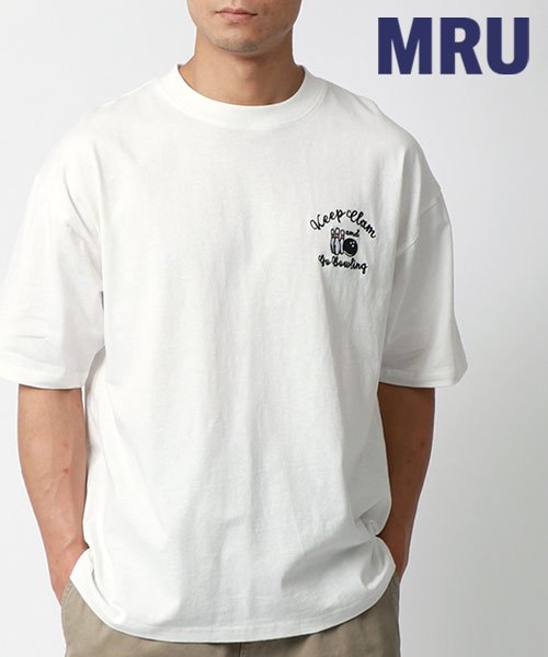 marukawa shonan(marukawa shonan)/【MRU/エムアールユー】コットン100％ ビリヤード ボウリング ルードロゴ刺繍 半袖Tシャツ/メンズ 半袖 トップス カジュアル Tシャツ 綿100 /img80