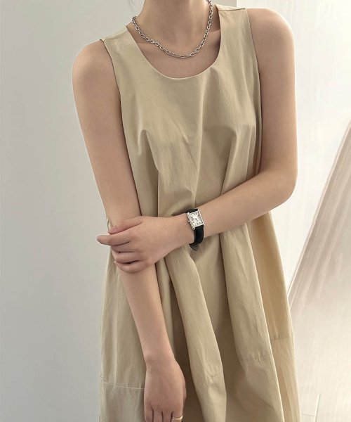 ARGO TOKYO(アルゴトウキョウ)/Cocoon Shape Sleeveless Onepiece 29050 コクーンスリーブレスワンピース　ノースリーブ　ワンピース　コクーンワンピース/img02