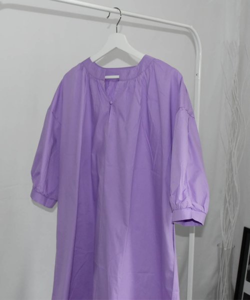ARGO TOKYO(アルゴトウキョウ)/Key－neck Color Shirt Onepiece 29057 キーネックカラーシャツワンピース　シャツワンピース　カラーシャツ　ロングワンピース　マキ/img14