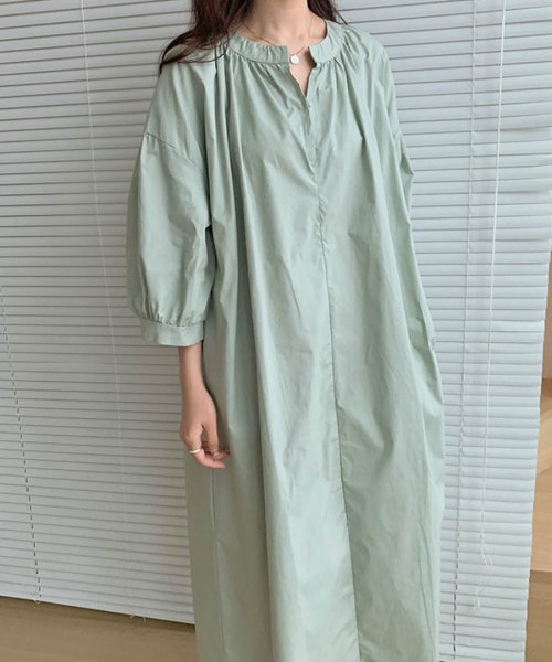 ARGO TOKYO(アルゴトウキョウ)/Key－neck Color Shirt Onepiece 29057 キーネックカラーシャツワンピース　シャツワンピース　カラーシャツ　ロングワンピース　マキ/img22