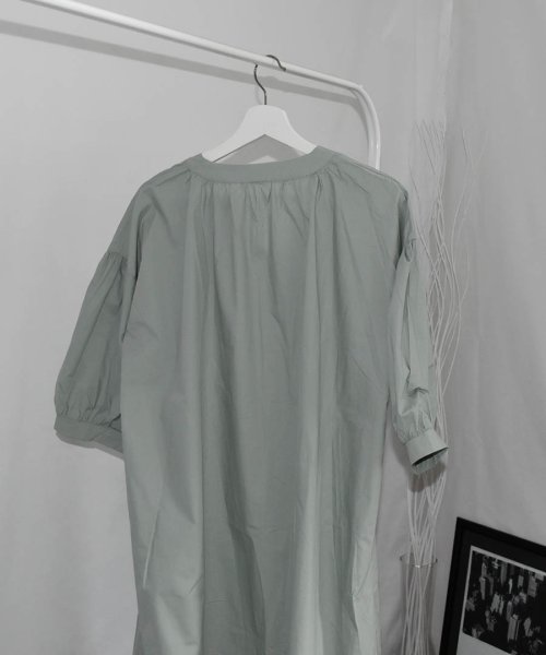 ARGO TOKYO(アルゴトウキョウ)/Key－neck Color Shirt Onepiece 29057 キーネックカラーシャツワンピース　シャツワンピース　カラーシャツ　ロングワンピース　マキ/img25