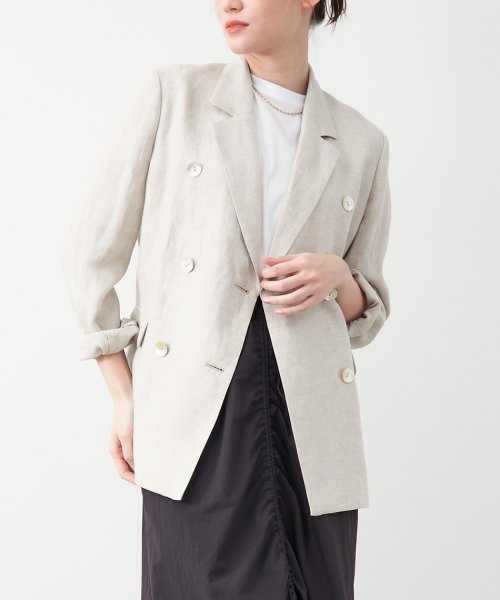 MICA&DEAL(マイカアンドディール)/linen double jacket/img01