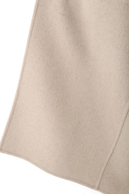 カシミヤ混 2TONE リバーロングコート 