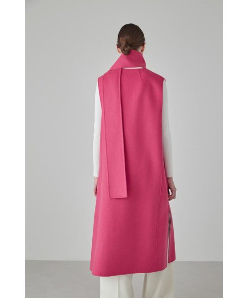 カシミヤ混 2TONE リバージャケットジレ 