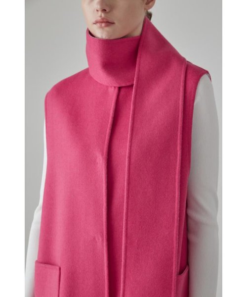 カシミヤ混 2TONE リバージャケットジレ 
