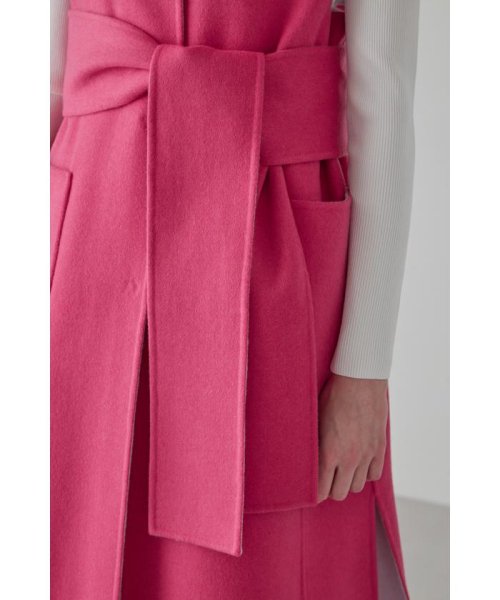 カシミヤ混 2TONE リバージャケットジレ 