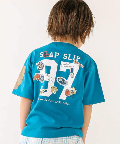 SLAP SLIP(スラップスリップ)/カレッジロゴ風プリント袖ポケット付半袖Tシャツ(90~130cm)/img04