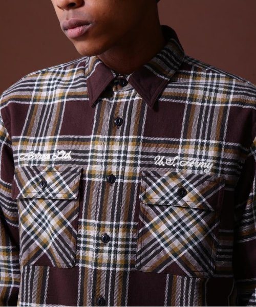 AVIREX(AVIREX)/《COLLECTION》COTTON CHECK EMBROIDERY SHIRT/img06
