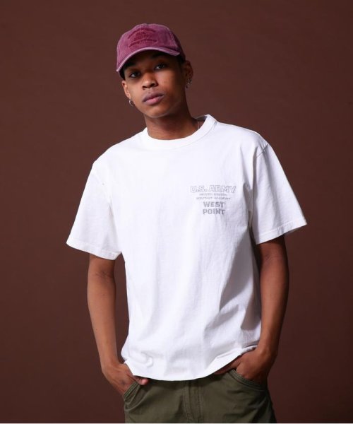 AVIREX(AVIREX)/《COLLECTION》WEST POINT EMBROIDERY FADE WASH T－SHIRT /ウェストポイント エンブロイダリー/img01