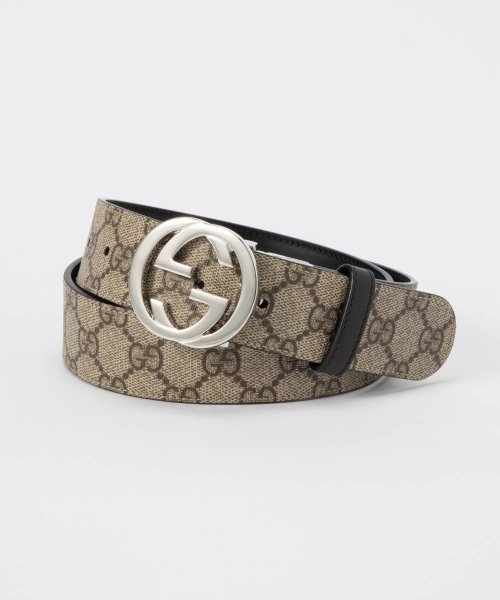 GUCCI(グッチ)/グッチ GUCCI 473030 KGDHN ベルト メンズ リバーシブル GGスプリーム キャンバス ダブルG バックル レザー ロゴ 革 ビジネス  85c/img01