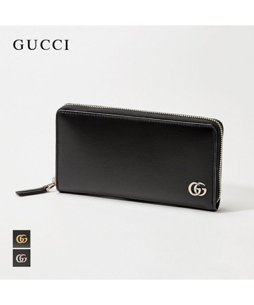 GUCCI(グッチ)/グッチ GUCCI 428736 0YK0N 長財布 メンズ レディース 財布 レザー 本革 ロゴ GGマーモント プレゼント ラウンドファスナー ブランド 黒/img01