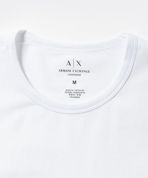 ARMANI EXCHANGE(アルマーニエクスチェンジ)/アルマーニ エクスチェンジ ARMANI EXCHANGE 956005 Tシャツ メンズ トップス 2枚セット 半袖 クルーネック ロゴT カジュアル シンプ/img05