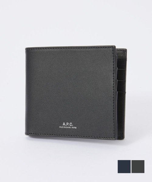 A.P.C.(アーペーセー)/APC アーペーセー A.P.C. PXAWV H63153 二つ折り財布 メンズ 財布 ミニ財布 レザー シンプル プレゼント カーフレザー ギフト 革 ダー/img01