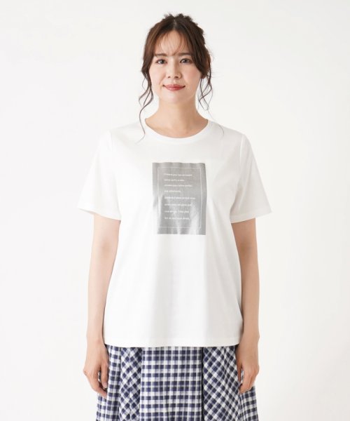 Leilian PLUS HOUSE(レリアンプラスハウス)/ボックスロゴＴシャツ【Leilian WHITE LABEL】/img04