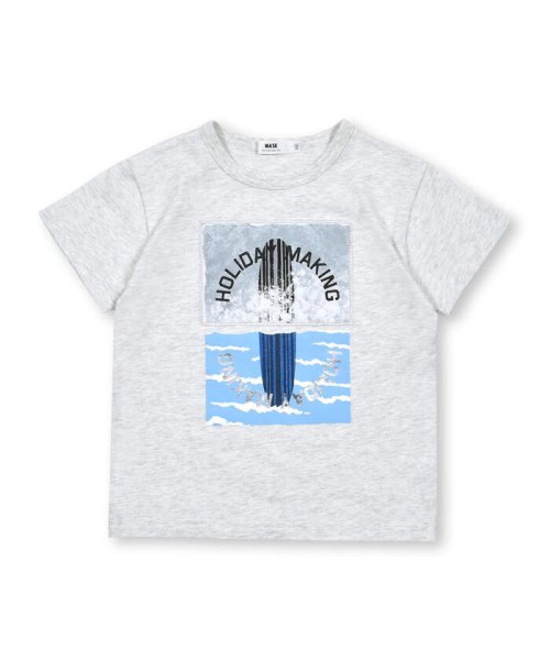 WASK(ワスク)/【接触冷感】サーフボードプリントパッチワークTシャツ(100~160cm)/img05