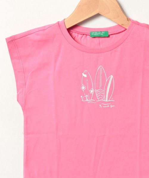 BENETTON (UNITED COLORS OF BENETTON GIRLS)(ユナイテッド　カラーズ　オブ　ベネトン　ガールズ)/キッズノースリーブTシャツ＆ショートパンツ（セットアップ）G/img11