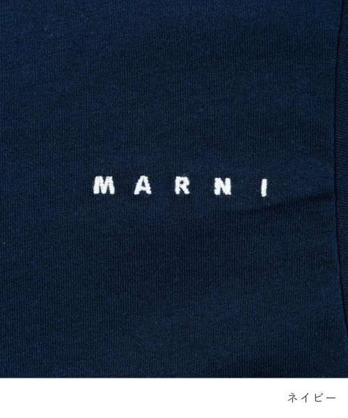 MARNI(マルニ)/マルニ MARNI HUMU0223EX UTCZ68 Tシャツ メンズ 半袖 カットソー ロゴT クルーネック シンプル コットン 綿 ネイビー グリーン ア/img03
