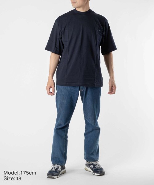 MARNI(マルニ)/マルニ MARNI HUMU0223EX UTCZ68 Tシャツ メンズ 半袖 カットソー ロゴT クルーネック シンプル コットン 綿 ネイビー グリーン ア/img09