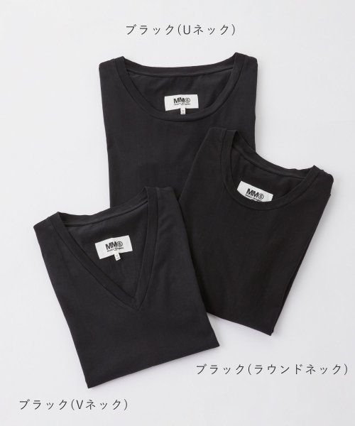 MM6 Maison Margiela(MM６　メゾンマルジェラ)/エムエム6 MM6 S52GC0189 S24405 Tシャツ レディース メゾンマルジェラ 半袖 カットソー パックT Vネック ラウンドネック カジュアル /img03