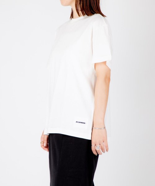 Jil Sander(ジル・サンダー)/ジルサンダー プラス JIL SANDER+ J40GC0001 J45048 Tシャツ メンズ レディース 半袖 ラウンドネック ロゴラベル 黒 白 カジュア/img07