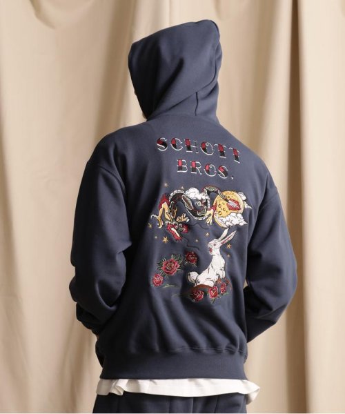 Schott(ショット)/HOODED SWEAT DRAGON & BUNNY/ドラゴン&バニー パーカー/img15