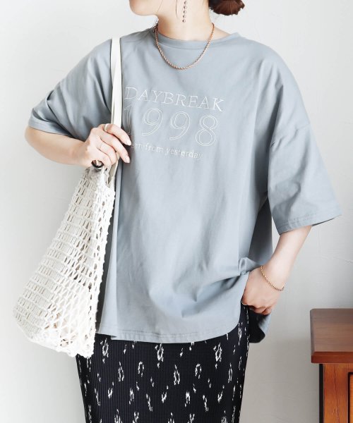 reca(レカ)/フチドリロゴ刺繍ビッグTシャツ(day252667) /img14
