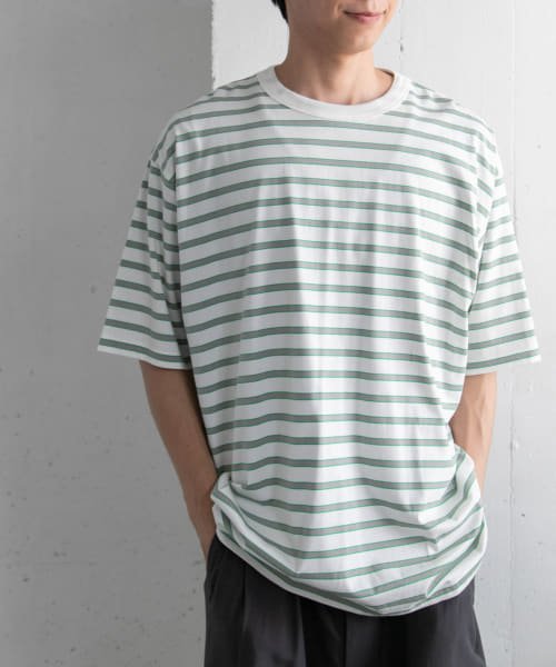 URBAN RESEARCH DOORS(アーバンリサーチドアーズ)/FORK&SPOON　ラダーボーダーTシャツ/img01