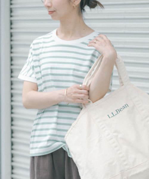 URBAN RESEARCH DOORS(アーバンリサーチドアーズ)/FORK&SPOON　ラダーボーダーワイドTシャツ/img01