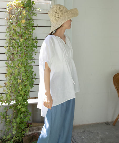 セール】リネンギャザーブラウス(505342441) | アーバンリサーチ