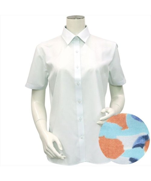 TOKYO SHIRTS(TOKYO SHIRTS)/形態安定 レギュラー衿 半袖 レディースシャツ/img02