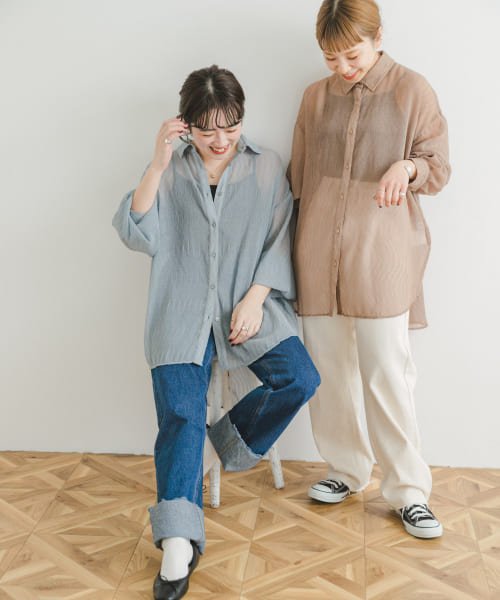 ITEMS URBANRESEARCH(アイテムズ アーバンリサーチ（レディース）)/ヨウリュウシアービッグシャツ/img66