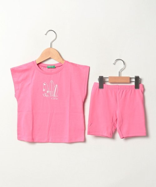 BENETTON (UNITED COLORS OF BENETTON GIRLS)(ユナイテッド　カラーズ　オブ　ベネトン　ガールズ)/キッズノースリーブTシャツ＆ショートパンツ（セットアップ）G/img08