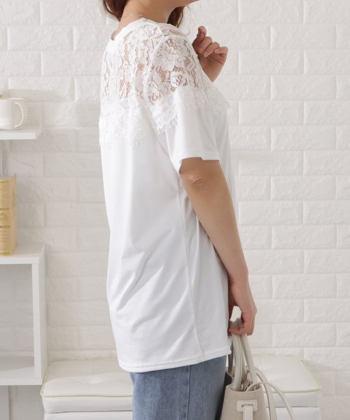 Lace Ladies(レースレディース)/レース切替半袖Tシャツ/img12