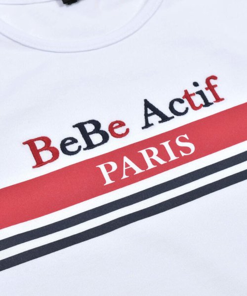 BeBe(ベベ)/トリコロールカラーライン入りロゴTシャツ(90~150cm)/img08