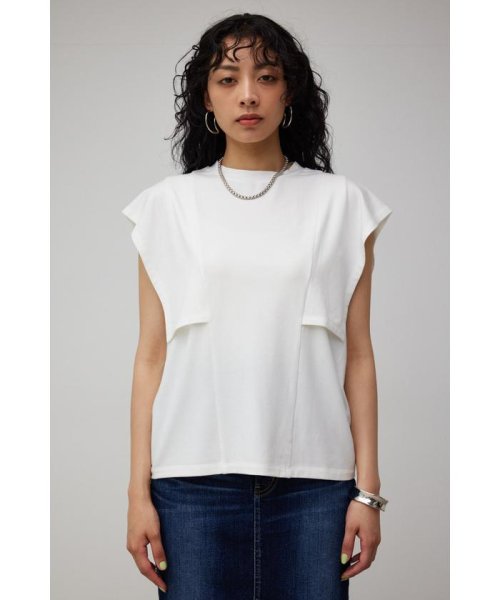 AZUL by moussy(アズールバイマウジー)/PANEL SLEEVE CUT TOPS/img04