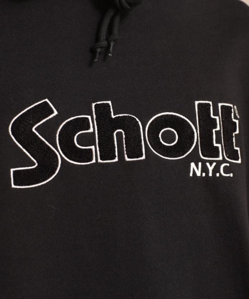 Schott(ショット)/HOODED SWEAT SHENEEL LOGO /シニールロゴ パーカー/img04