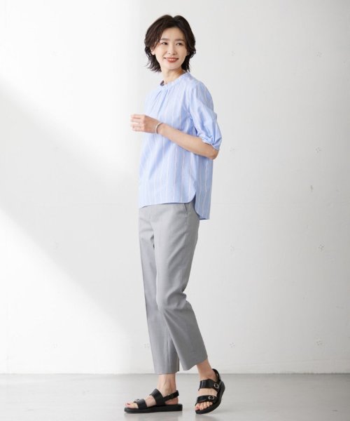 J.PRESS LADIES（LARGE SIZE）(J．プレス　レディス（大きいサイズ）)/【WEB限定カラーあり・セットアップ対応・洗える・撥水・防汚】コットンFITTYシャーク テーパード パンツ/img13