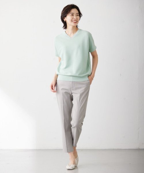 J.PRESS LADIES（LARGE SIZE）(J．プレス　レディス（大きいサイズ）)/【WEB限定カラーあり・セットアップ対応・洗える・撥水・防汚】コットンFITTYシャーク テーパード パンツ/img26