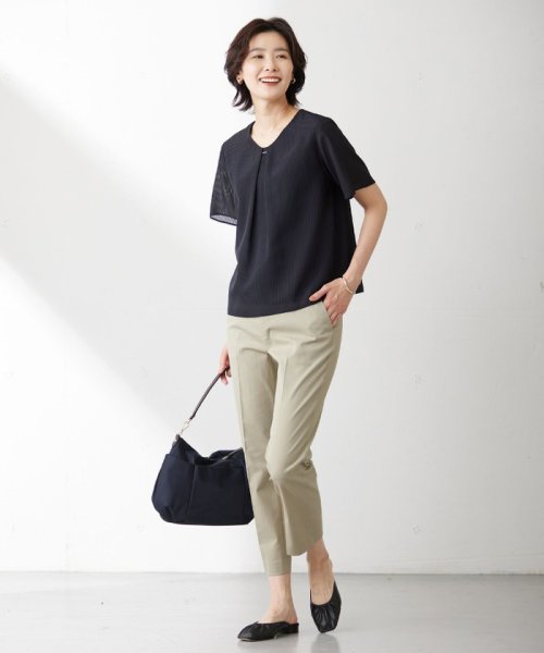 J.PRESS LADIES（LARGE SIZE）(J．プレス　レディス（大きいサイズ）)/【WEB限定カラーあり・セットアップ対応・洗える・撥水・防汚】コットンFITTYシャーク テーパード パンツ/img29