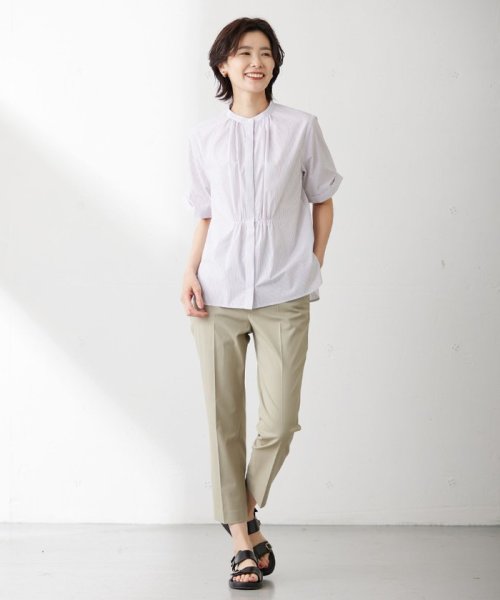 J.PRESS LADIES（LARGE SIZE）(J．プレス　レディス（大きいサイズ）)/【WEB限定カラーあり・セットアップ対応・洗える・撥水・防汚】コットンFITTYシャーク テーパード パンツ/img30